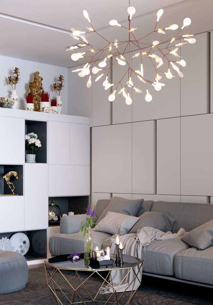 Lustre para sala: como escolher, dicas e fotos inspiradoras