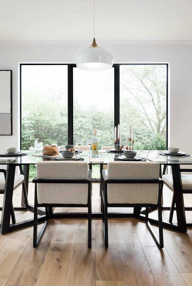 Mesa de vidro: tipos, modelos e dicas para escolher a sua com fotos