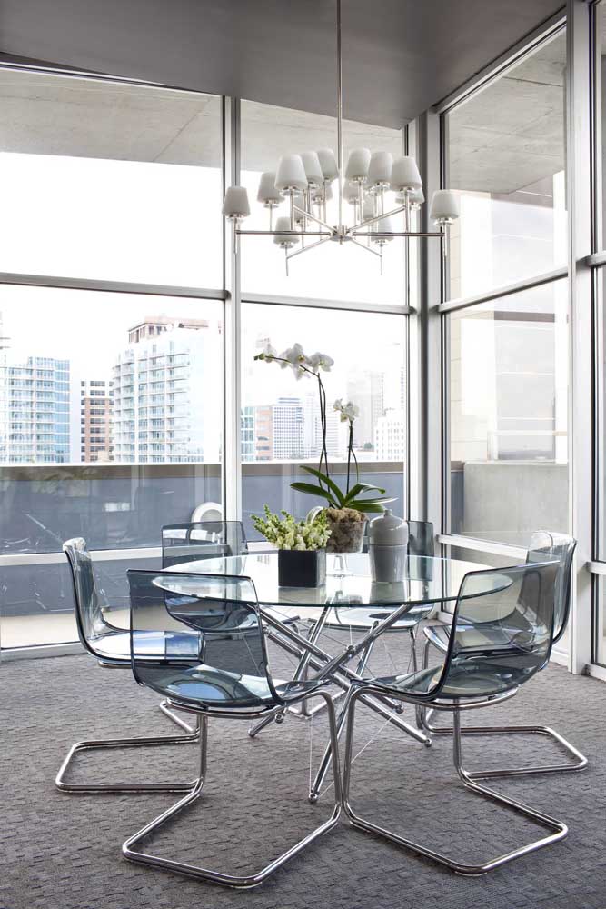 Mesa de vidro: tipos, modelos e dicas para escolher a sua com fotos