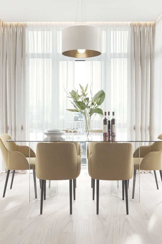 Mesa de vidro: tipos, modelos e dicas para escolher a sua com fotos