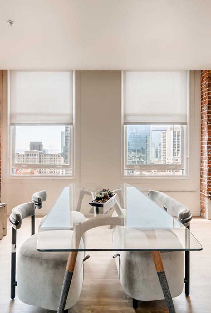 Mesa de vidro: tipos, modelos e dicas para escolher a sua com fotos