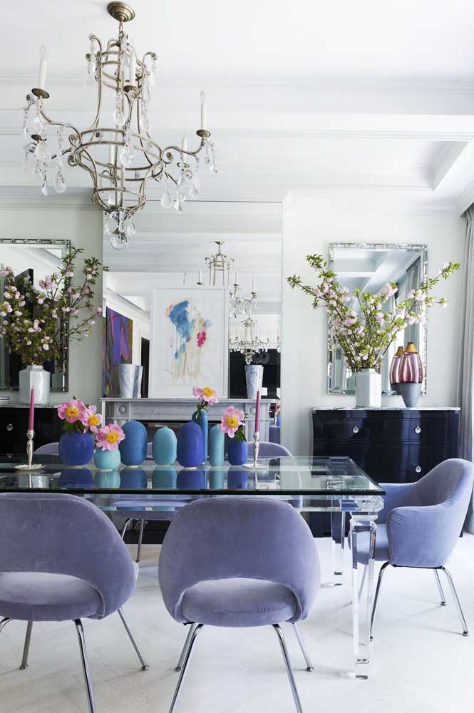 Mesa de vidro: tipos, modelos e dicas para escolher a sua com fotos