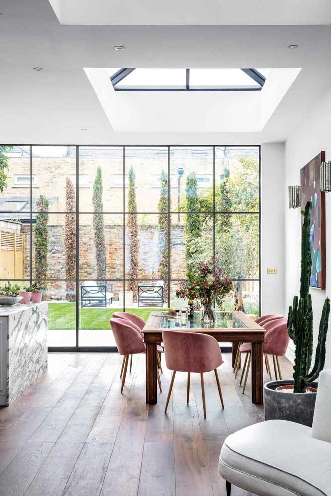 Mesa de vidro: tipos, modelos e dicas para escolher a sua com fotos