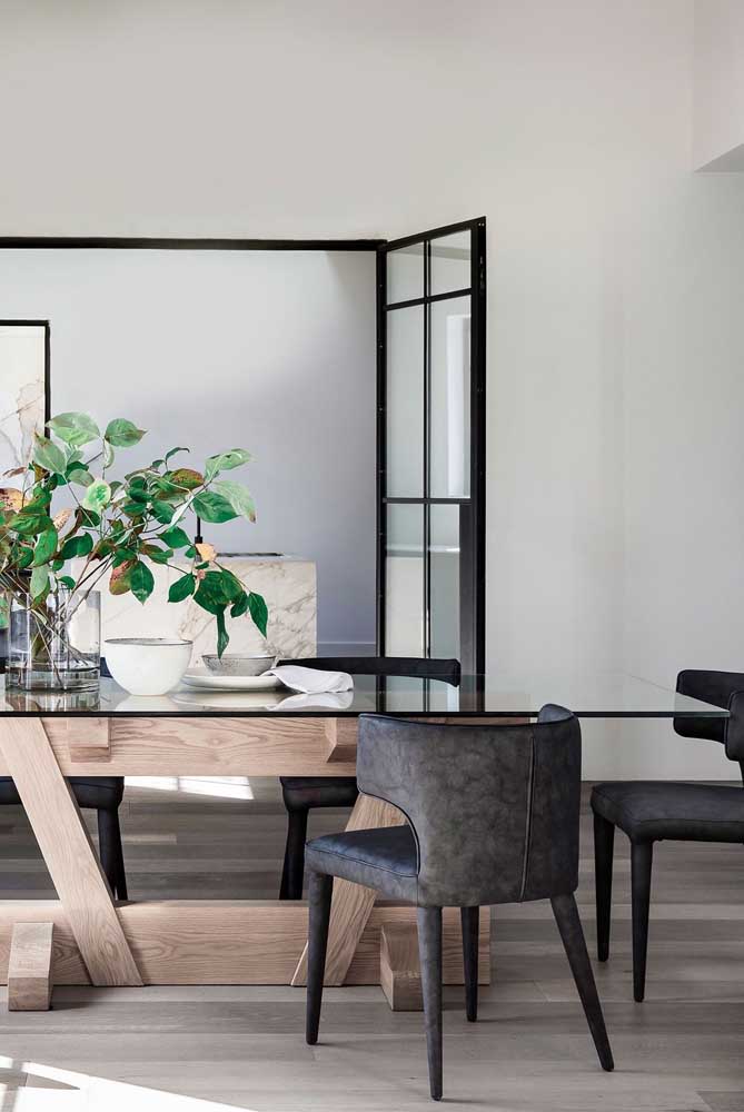 Mesa de vidro: tipos, modelos e dicas para escolher a sua com fotos