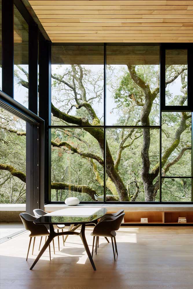 Mesa de vidro: tipos, modelos e dicas para escolher a sua com fotos