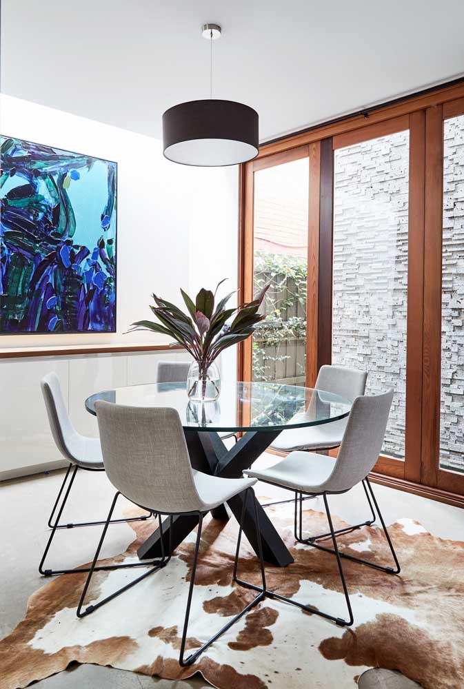 Mesa de vidro: tipos, modelos e dicas para escolher a sua com fotos