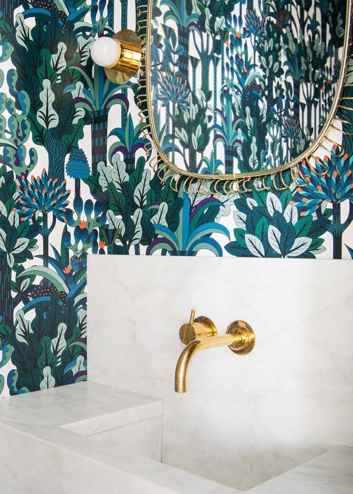 Papel de parede para lavabo: como escolher, dicas e fotos lindas