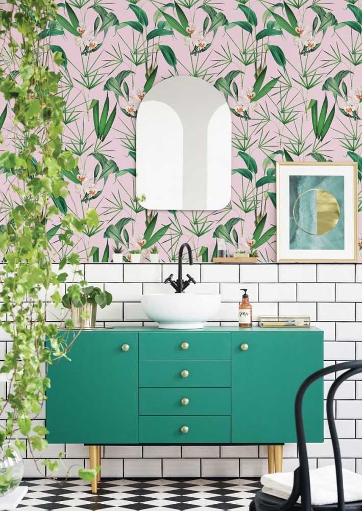 Papel de parede para lavabo: como escolher, dicas e fotos lindas