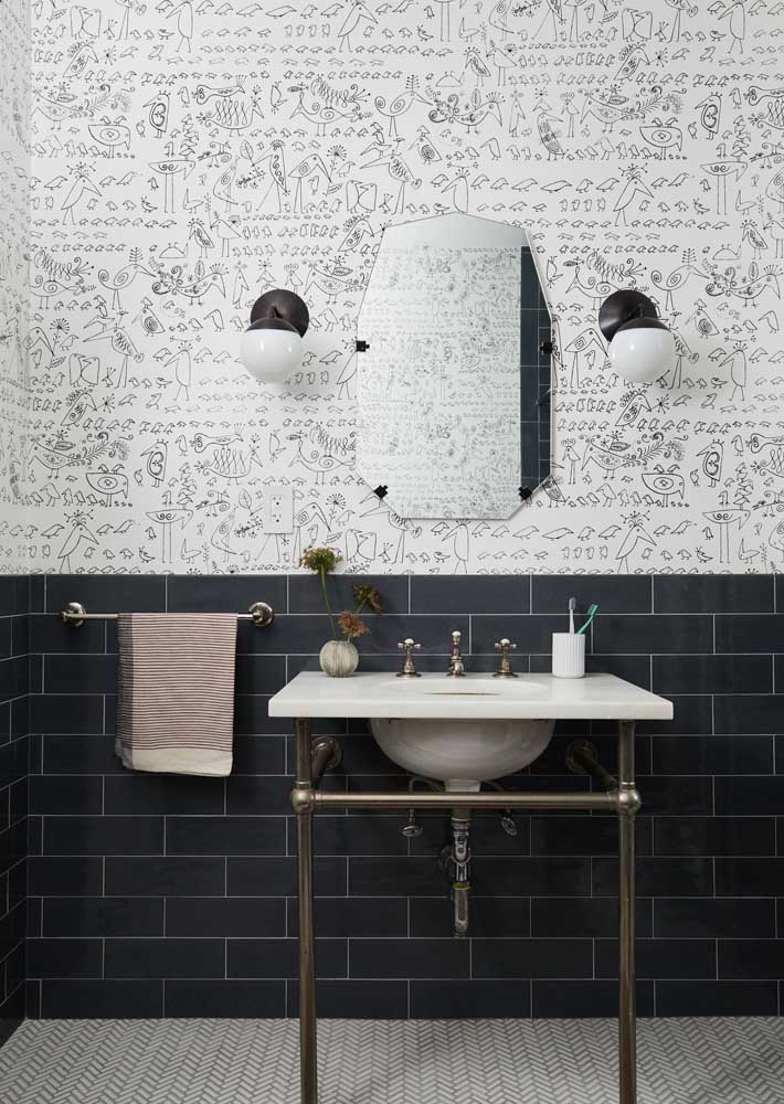 Papel de parede para lavabo: como escolher, dicas e fotos lindas