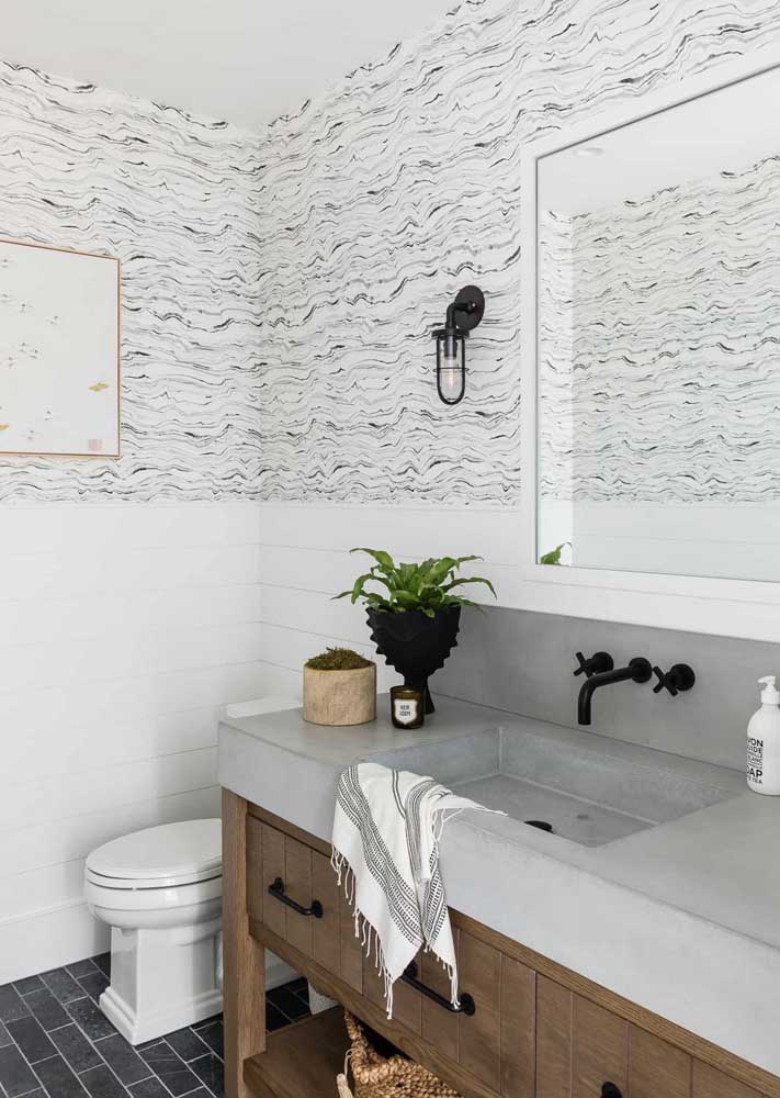 Papel de parede para lavabo: como escolher, dicas e fotos lindas