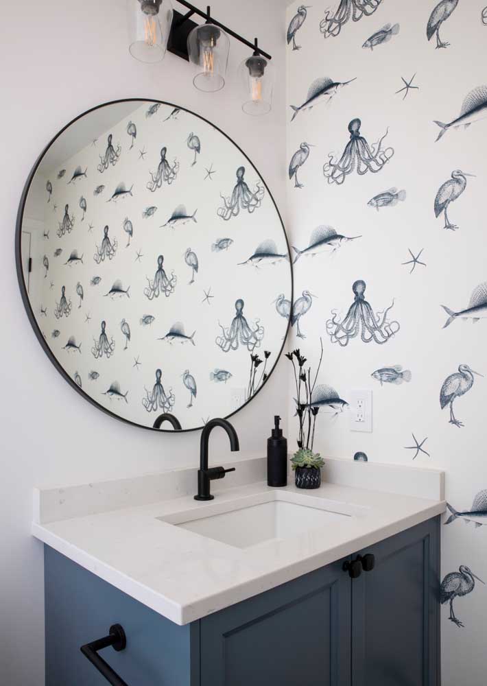 Papel de parede para lavabo: como escolher, dicas e fotos lindas