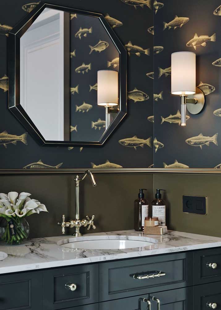 Papel de parede para lavabo: como escolher, dicas e fotos lindas