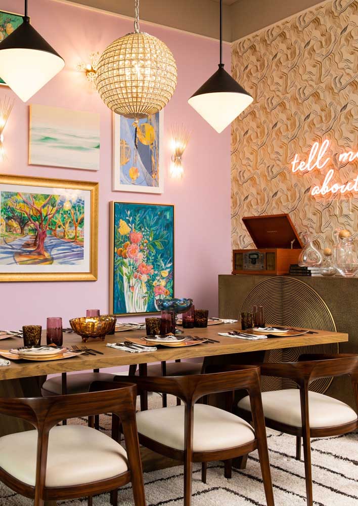 Sala de jantar grande: 50 ideias, fotos e projetos incríveis