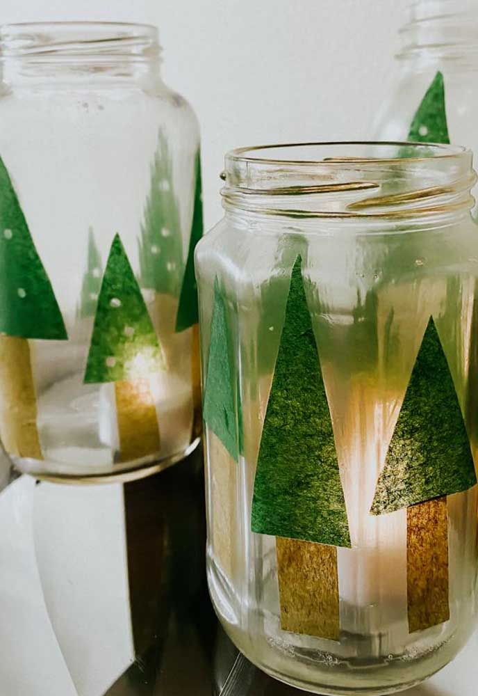 Vidros decorados com papel: uma ideia simples e fácil, mas com um super efeito