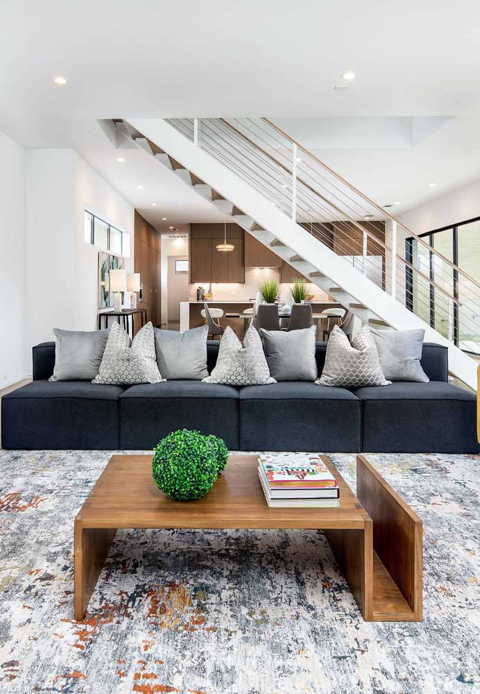 Modelo de sofá sem braço em veludo: conforto e modernidade na sala de estar