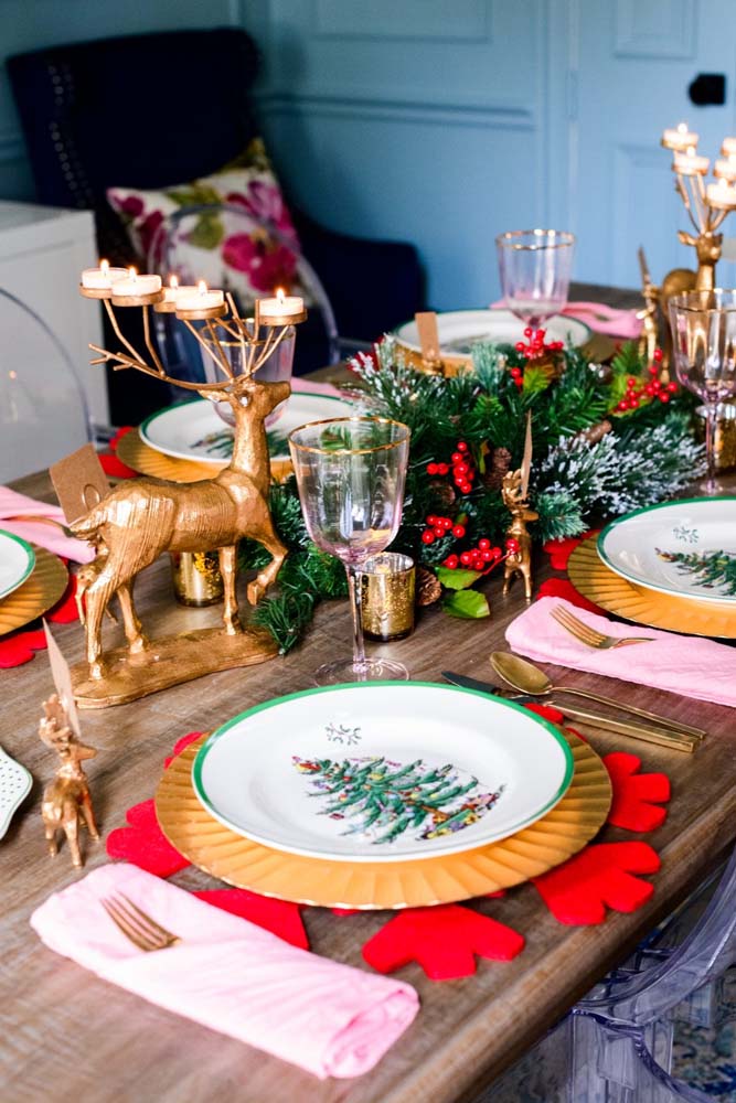 Decoração de mesa de Natal: 50 ideias lindas para você se inspirar