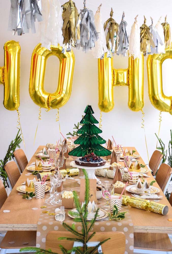 Decoração de mesa de natal barata com diversas ideias DIY para se inspirar