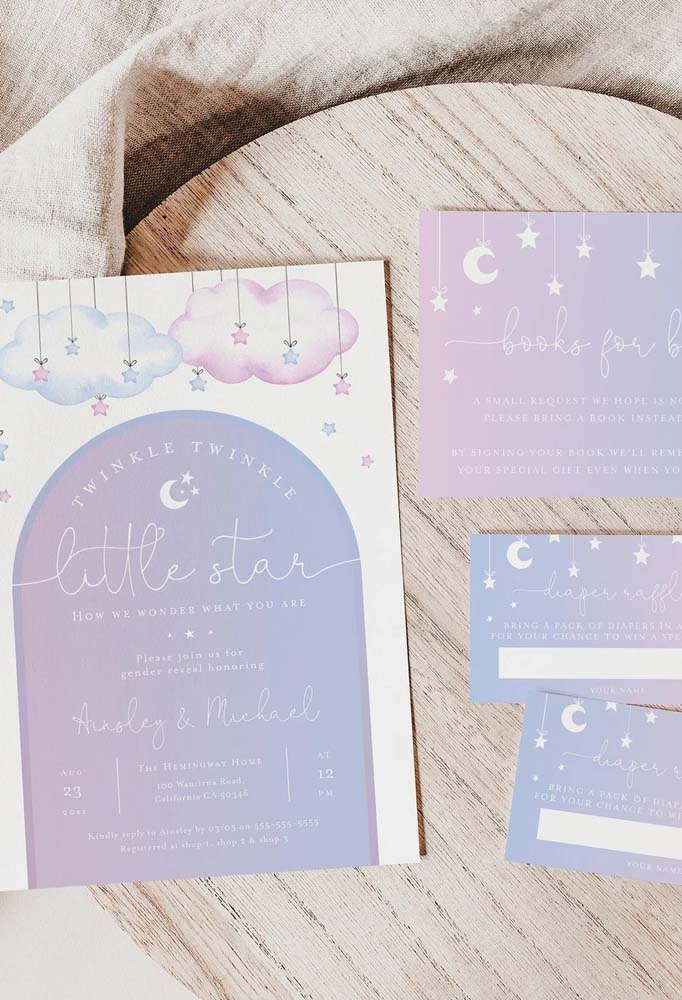 Convite de chá revelação: como fazer e 45 ideias lindas