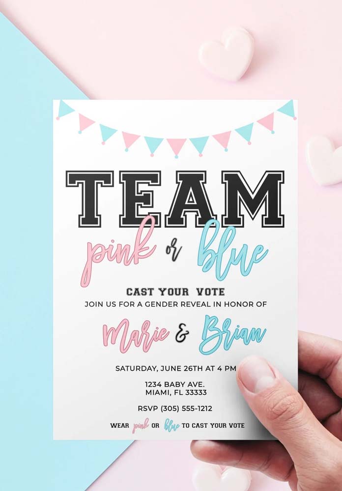 Convite de chá revelação: como fazer e 45 ideias lindas