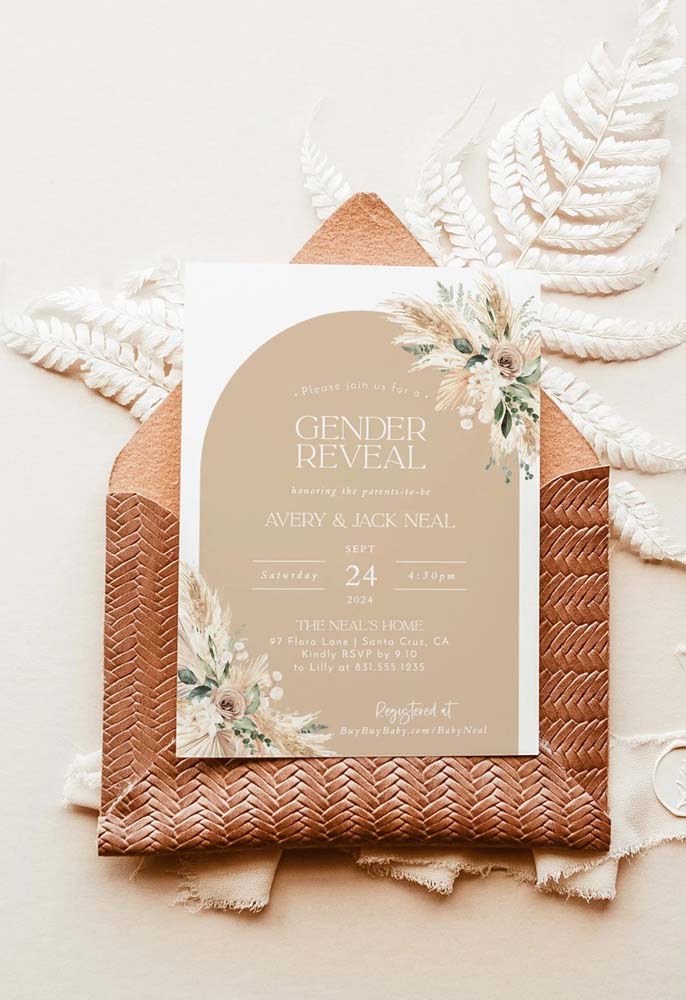 Convite de chá revelação: como fazer e 45 ideias lindas