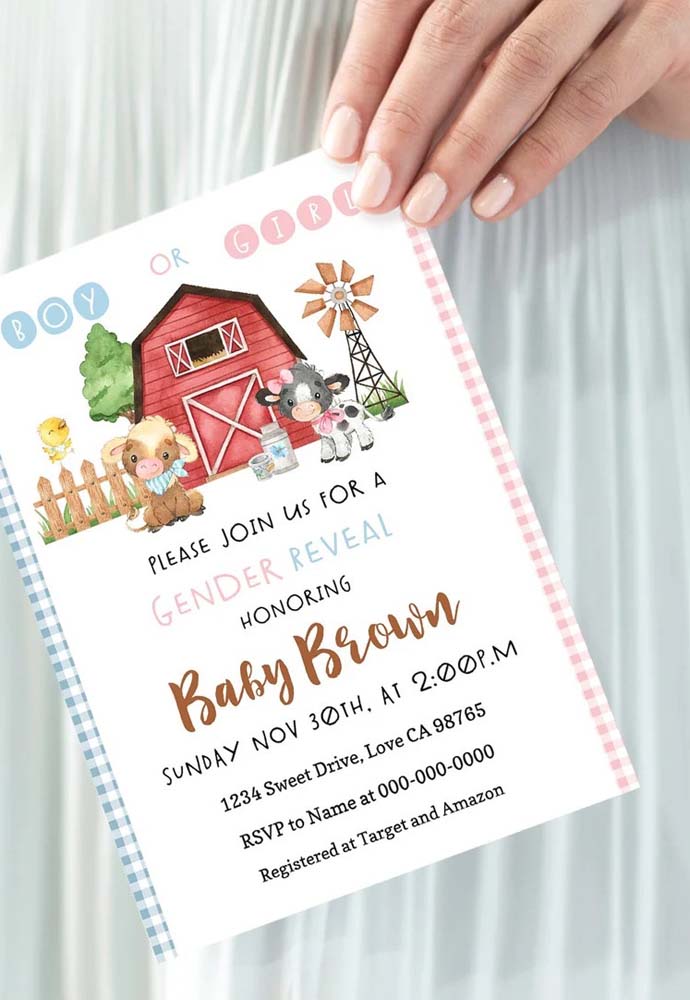 Convite de chá revelação: como fazer e 45 ideias lindas