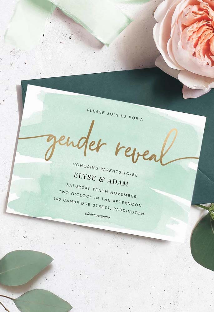 Convite de chá revelação: como fazer e 45 ideias lindas