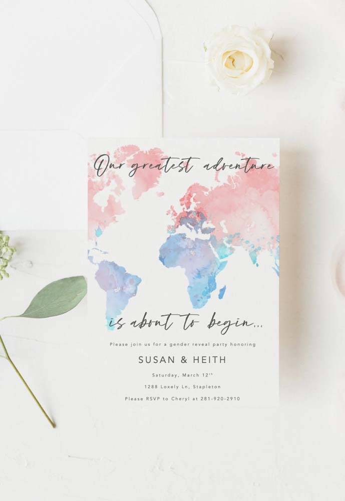 Convite de chá revelação: como fazer e 45 ideias lindas