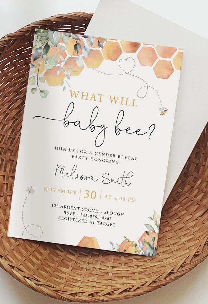 Convite de chá revelação: como fazer e 45 ideias lindas