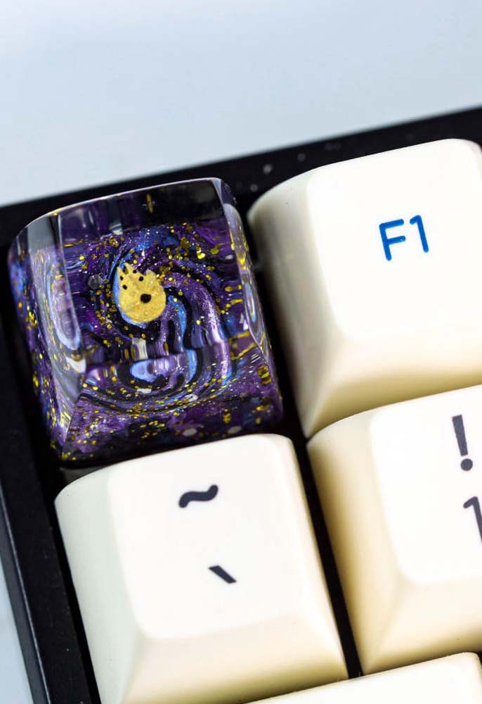 Um detalhe charmoso no teclado do computador