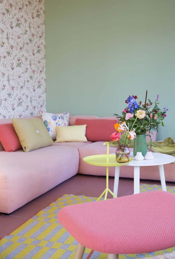 Papel de parede para sala de estar floral: um clássico!