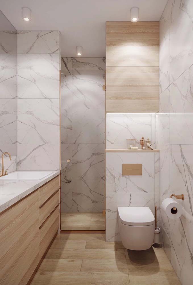 Porcelanato marmorizado: vantagens, dicas para escolher e fotos