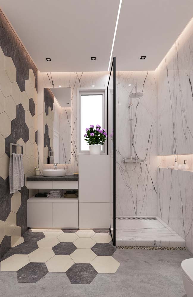 Porcelanato marmorizado: vantagens, dicas para escolher e fotos