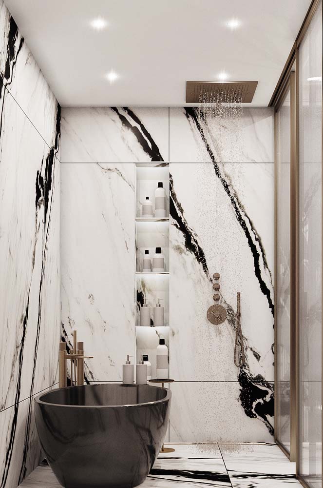 Porcelanato marmorizado: vantagens, dicas para escolher e fotos