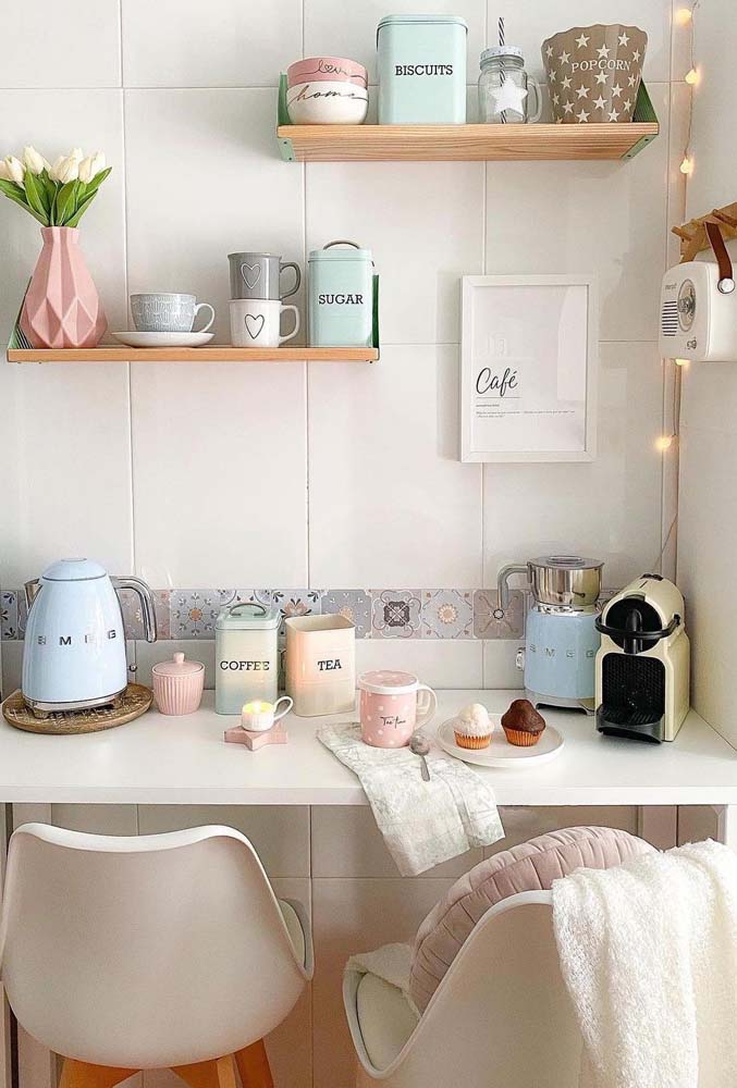 Cantinho do café suspenso: dicas para montar o seu e 50 ideias