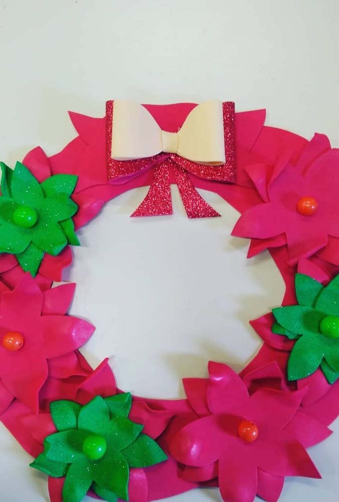 Guirlanda de Natal de EVA: passo a passo e 50 lindas ideias