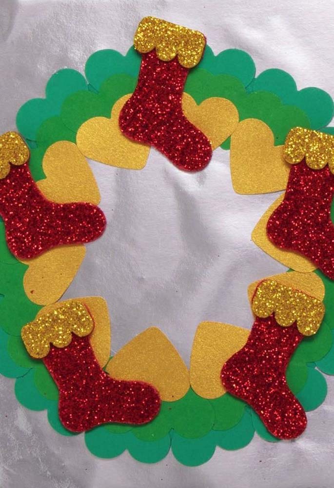 Guirlanda de Natal de EVA: passo a passo e 50 lindas ideias