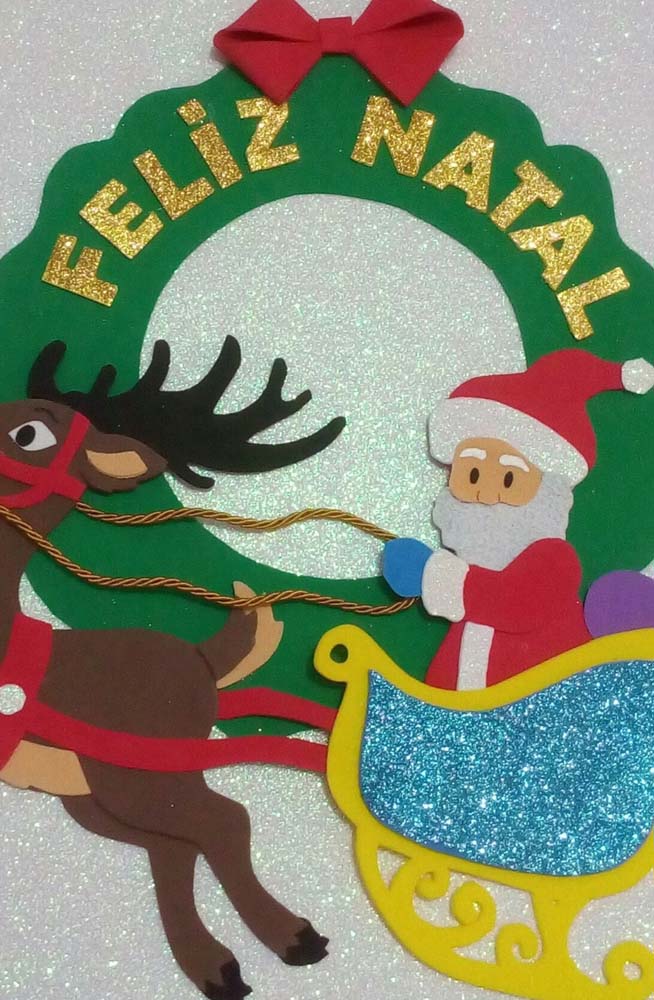 Guirlanda de Natal de EVA: passo a passo e 50 lindas ideias