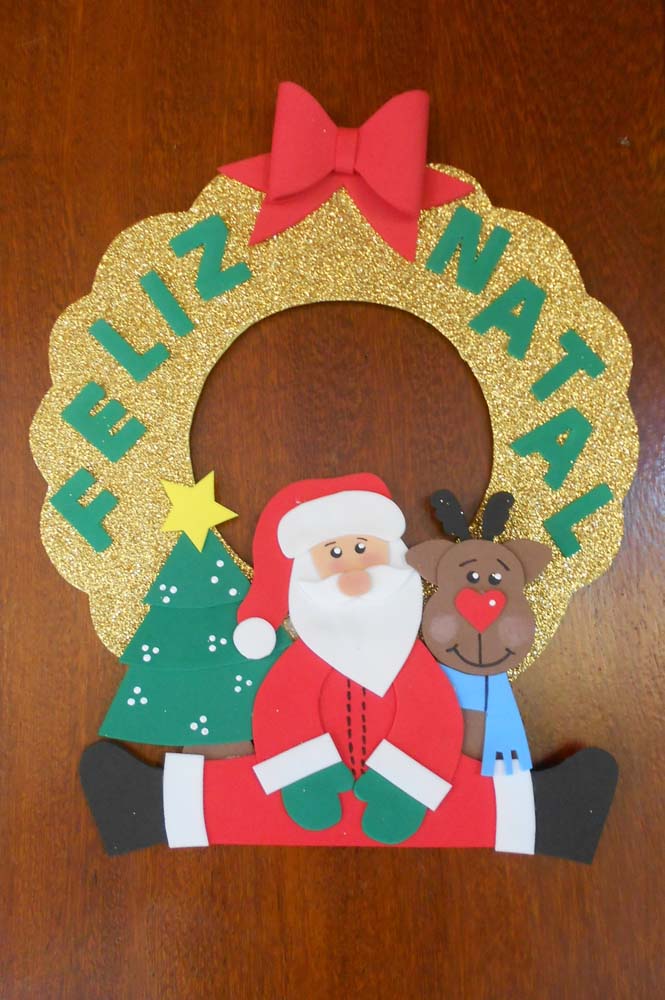 Guirlanda de Natal de EVA: passo a passo e 50 lindas ideias