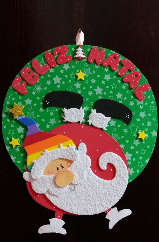 Guirlanda de Natal de EVA: passo a passo e 50 lindas ideias