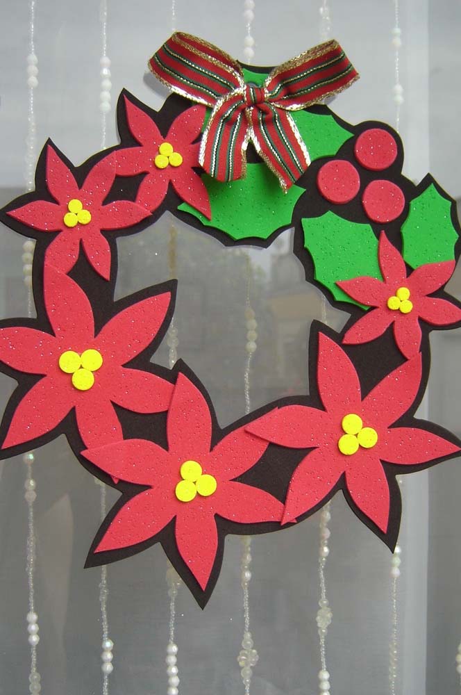 Guirlanda de Natal de EVA: passo a passo e 50 lindas ideias