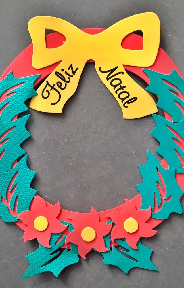 Guirlanda de Natal de EVA: passo a passo e 50 lindas ideias