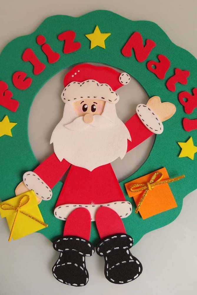 Guirlanda de Natal de EVA: passo a passo e 50 lindas ideias