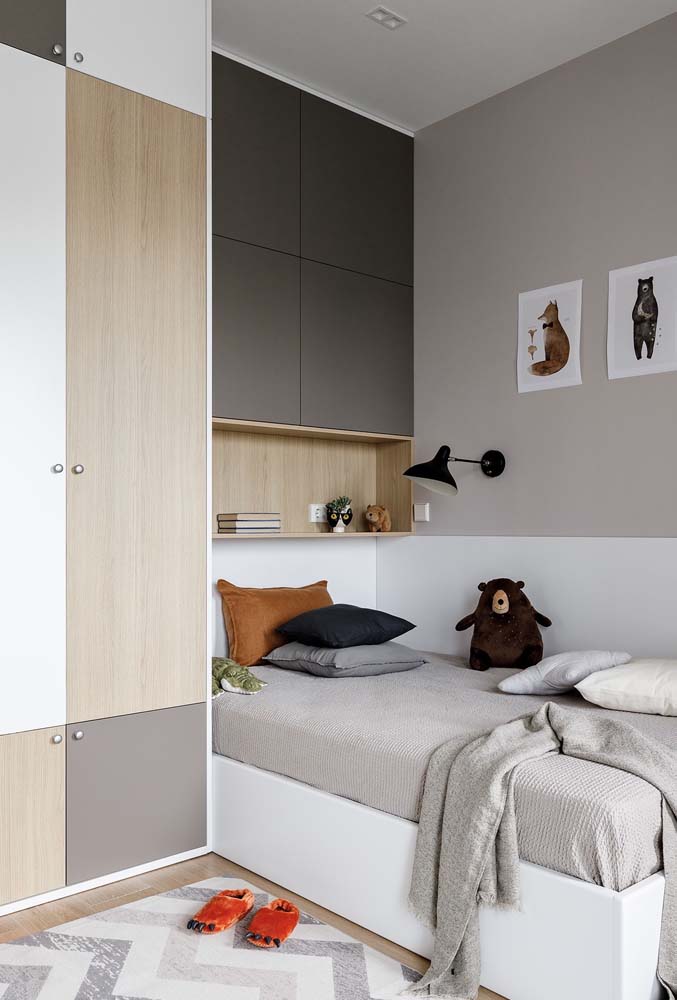 Quarto cinza claro: 50 fotos incríveis e dicas para decorar