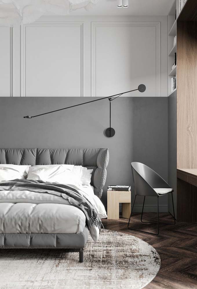 Quarto cinza claro: 50 fotos incríveis e dicas para decorar