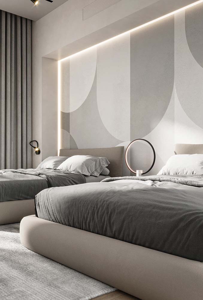 Quarto cinza claro: 50 fotos incríveis e dicas para decorar