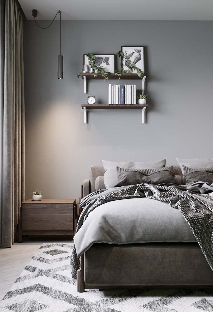 Quarto cinza claro: 50 fotos incríveis e dicas para decorar