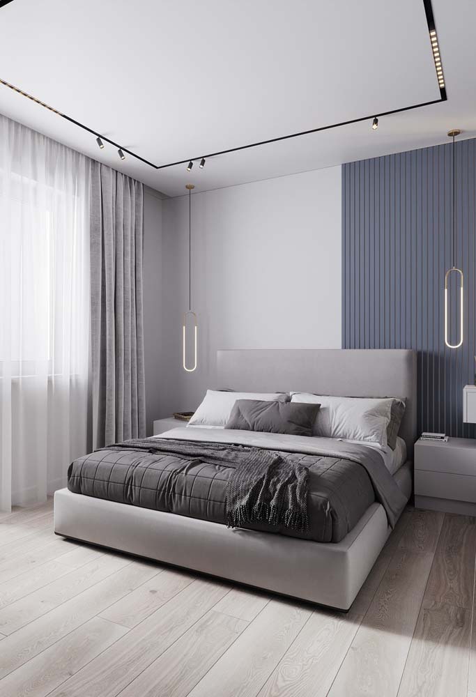 Quarto cinza claro: 50 fotos incríveis e dicas para decorar