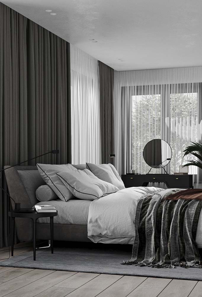 Quarto cinza claro: 50 fotos incríveis e dicas para decorar