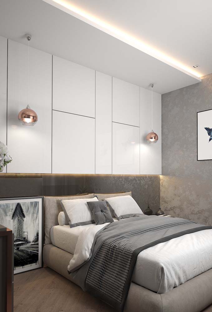 Quarto cinza claro: 50 fotos incríveis e dicas para decorar