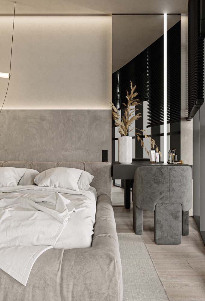 Quarto cinza claro: 50 fotos incríveis e dicas para decorar